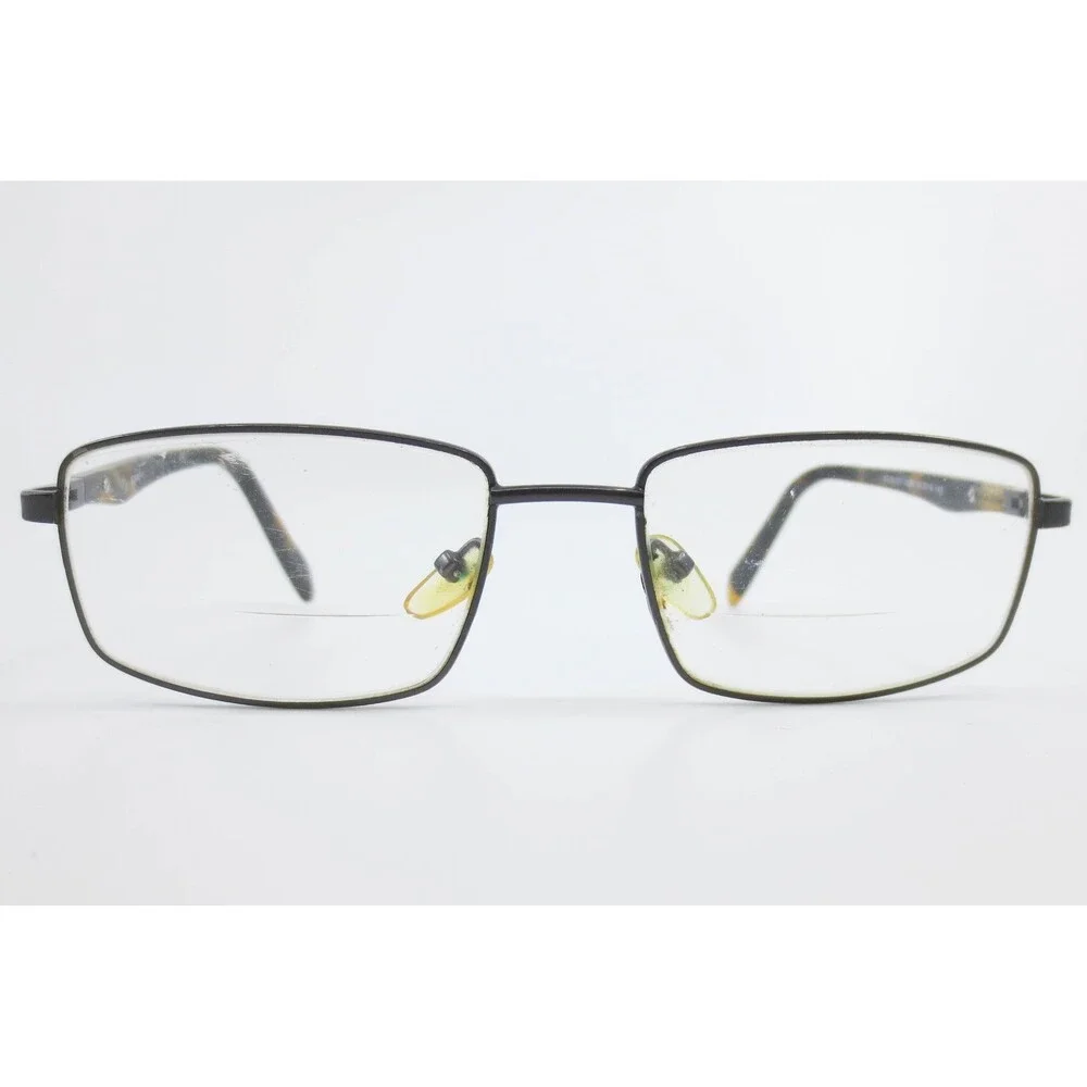Adolfo Patriot Gun Eyeglasses Rectangular Gunmetal Tortoise Frame 55-18-140